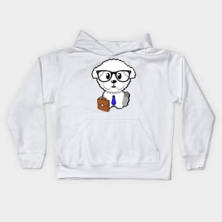 Cute furry Dog is a colleague at work Kids Hoodie